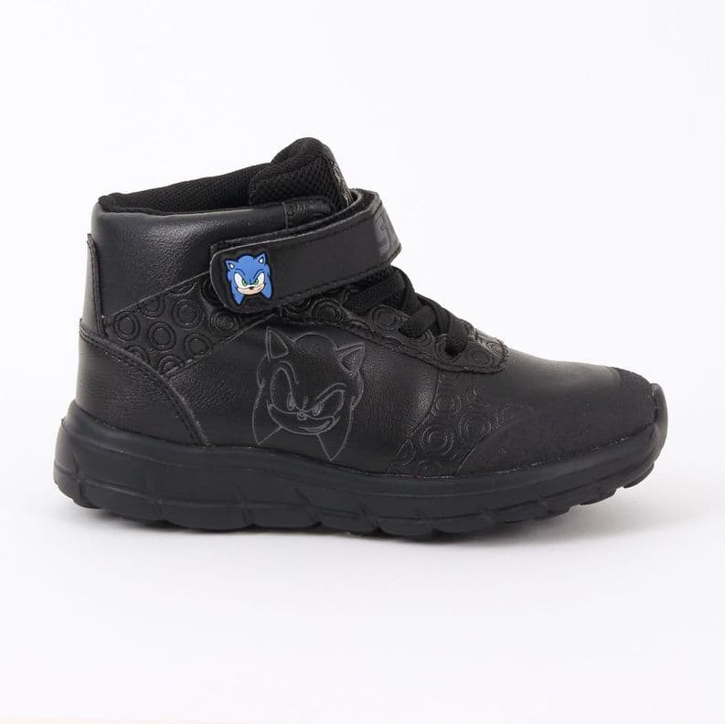 Zapatilla Escolar Nino Cana Alta Negro Sonic 33