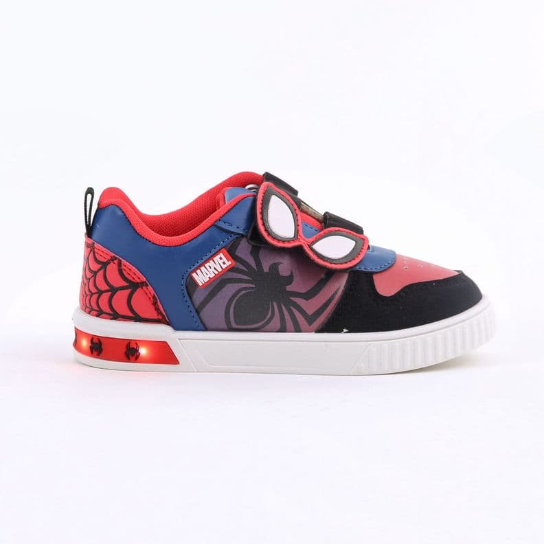 Zapatilla Luces Nino Spiderman Marvel Ojos Rojo 28