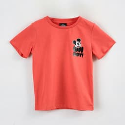 Polera Manga Corta Nino Mickey Disney Coral 2