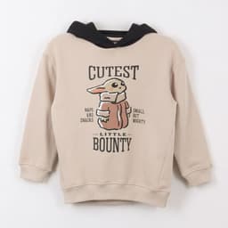 Poleron Cerrado Nino Hoodie Cutest Bounty Beige Star Wars 6
