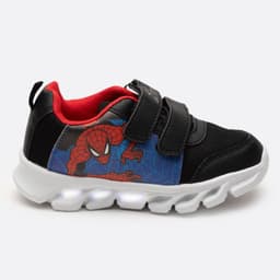 Zapatillas Con Luces Nino Telarana Spiderman Azul Marvel 24