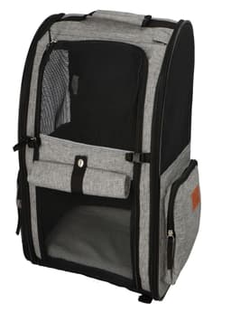 Mochila Transportadora De Mascotas Perros y Gatos Lucy 32x29x42 Gris