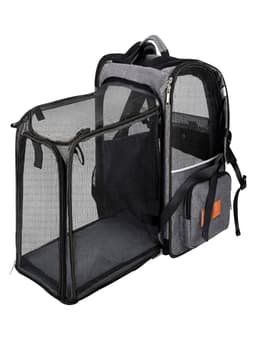 Mochila de Transporte para Mascotas Plegable mediana Medidas 42x64x32 cm Gris