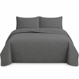 Cubrecama Verano Quilt Wonder King 250x240 Cm Reversible 2 Fundas Gris