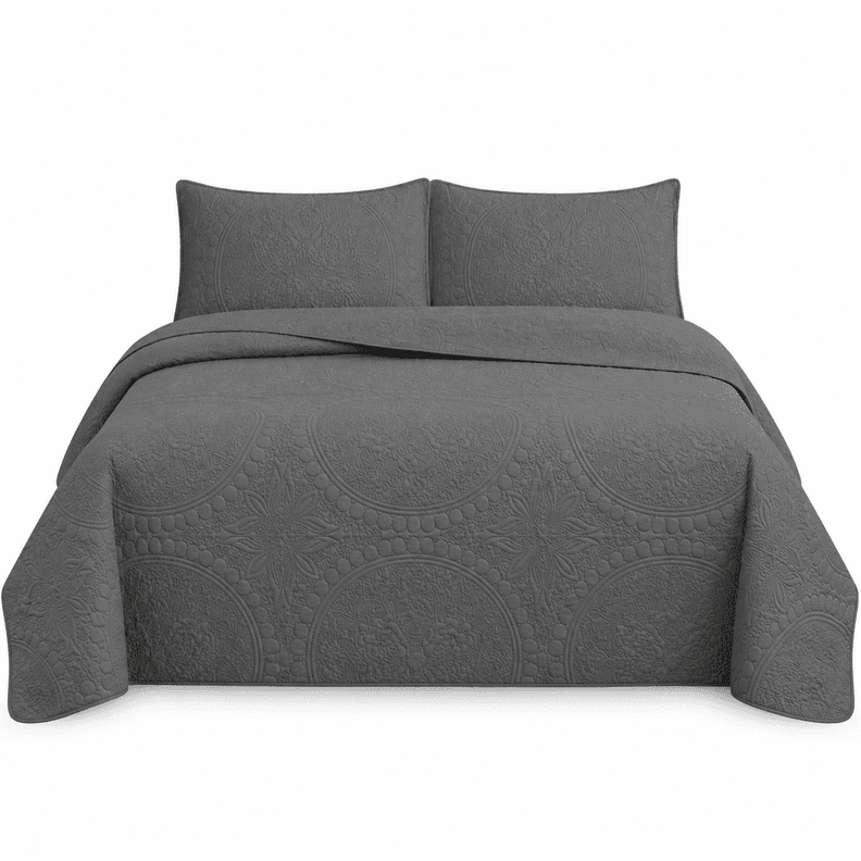 Cubrecama Verano Quilt Wonder King 250x240 Cm Reversible 2 Fundas Gris