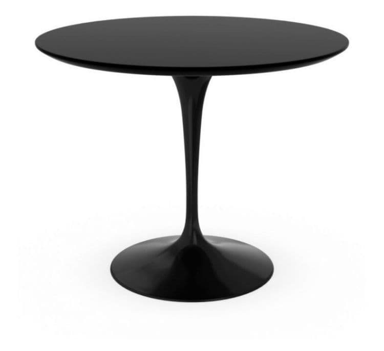 MESA REDONDA MODERNA TULIP 80CM CON BASE METALICA Negro 80 CM