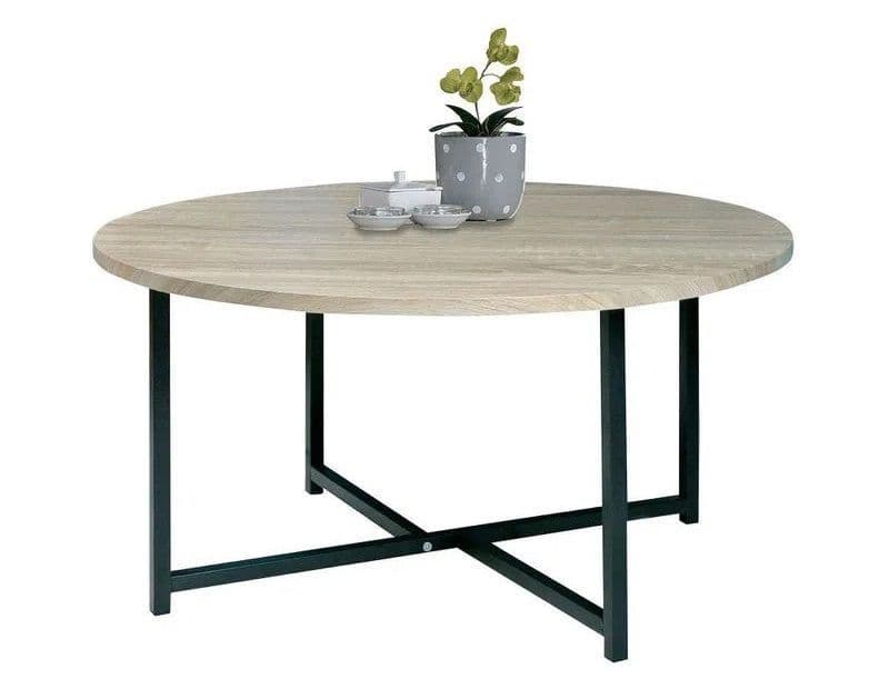 MESA DE CENTRO NATURAL REDONDA 80CM