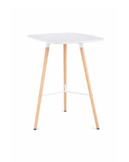 Mesa Alta Estilo N rdico con Cubierta de MDF 70X70 CM Blanco