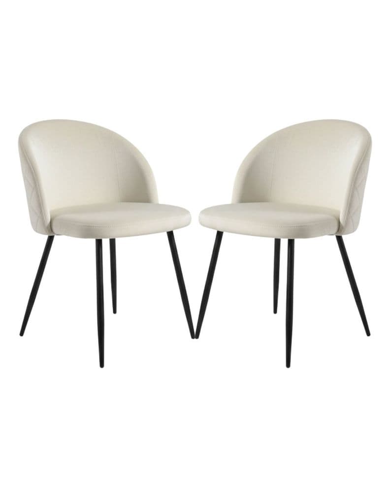 PACK 2 SILLAS NORDIC FELPA BLACK Beige