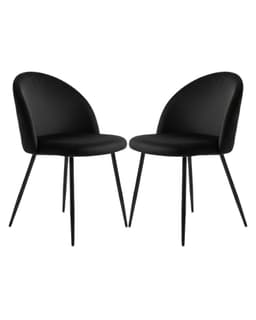 PACK 2 SILLAS NORDIC FELPA BLACK Negro