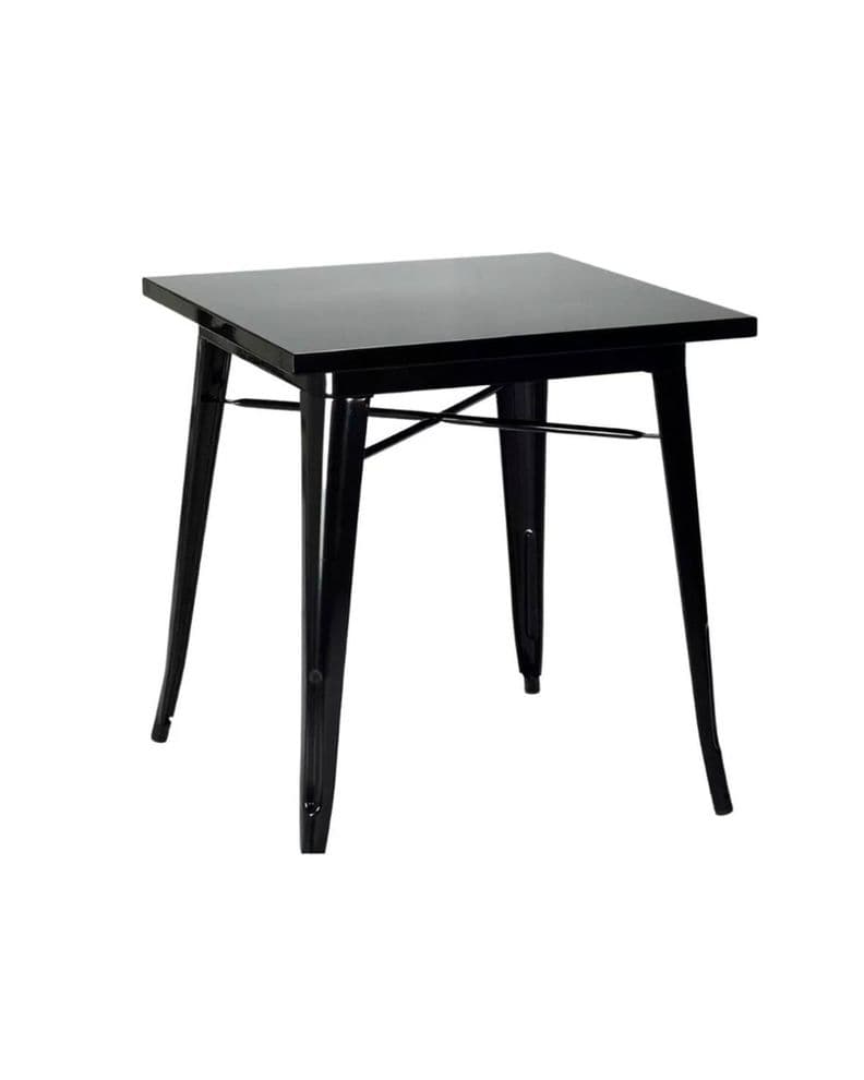 MESA TOLIX CON CUBIERTA METALICA 80X80 PARA CAFETERIA O RESTAURANTE