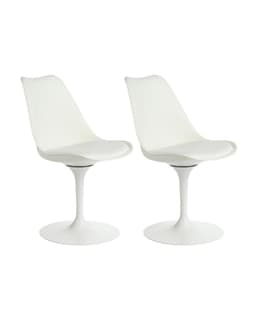 Pack 2 Sillas Tulip Iron Con Pedestal Blanco