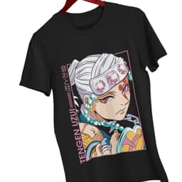 Polera Anime Kimetsu No Yaiba / Demon Slayer: Tengen Uzui Negro S