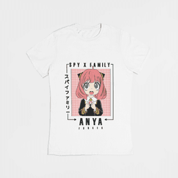 Polera Anime Spy X Family: Anya Forger Blanco M