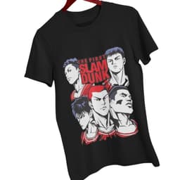 Polera Anime Slam Dunk: The First Shohoku Sakuragi Rukawa Negro S
