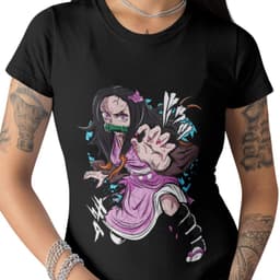 Polera Anime Kimetsu No Yaiba Demon Slayer Nezuko Negro L