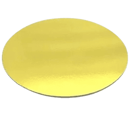Pack 5 Bandeja Carton Dorada 25cm x 2mm Dorado