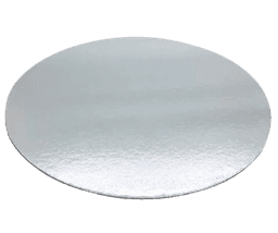 Pack 5 Bandeja Carton Plateada 25cm x 2mm Blanco