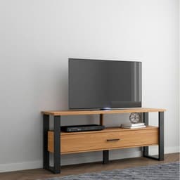 Rack Guayacan TV 60" 1 Cajon Roble-Negro Cafe