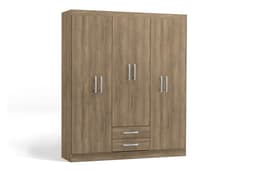 CLOSET FORMOSA 6 PUERTAS 2 CAJONES - NOGAL