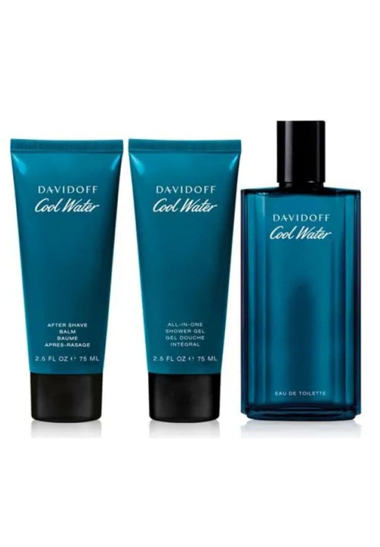 COOL WATER ESTUCHE EDT 125ML + SHOWER GEL 75ML + AFTER SHAVE BALM 75ML