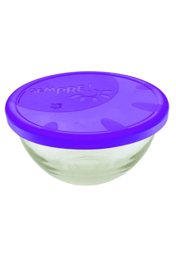 BOWL VIDRIO CON TAPA 500 ML Transparente
