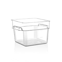 RECIPIENTE POLICARBONATO CUADRADO 5.7 LITROS SIN TAPA Transparente