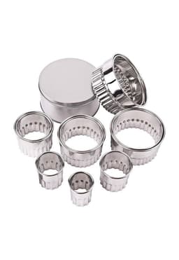 SET 12 CORTADORES ACANALADOS Gris