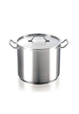 FONDO CON TAPA ACERO INOX FONDO DIFUSOR CAPAC. 50 lt Gris