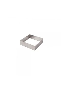 MOLDE CUADRADO ACERO INOX 8 x 8 x 4 cm Gris
