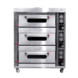 HORNO 3 CAMARAS GAS NEW QL-6 VOLTER Plateado Metalico