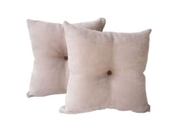 Juego Cojines con Boton Beige