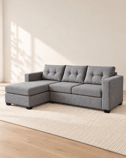 Sofa Seccional Intercambiable Richter 3 Cuerpos Gris Perla