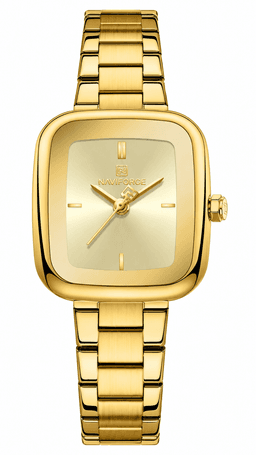 Reloj Mujer Naviforce Nf5075 Acero 3atm Impermeable Dorado