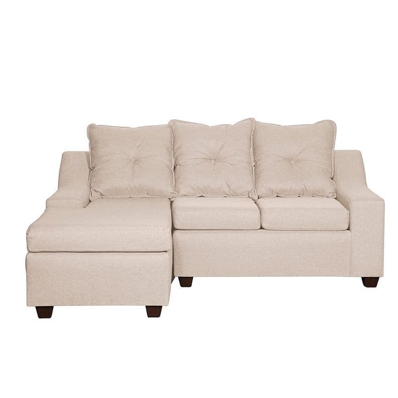 Seccional Viena 3 cuerpos Izquierdo Tela Beige 195x 1x55x 90
