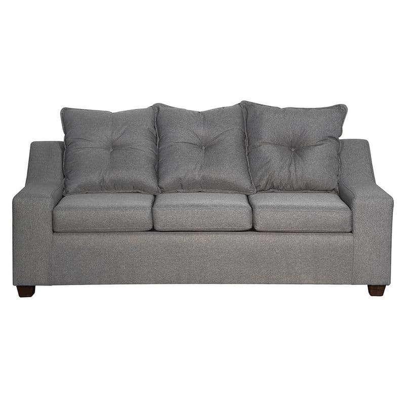 Sofa Viena 3 cuerpos Tela Gris 190 x 80 x90