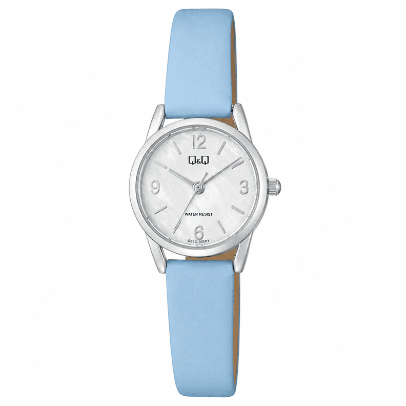 Reloj Q&Q para dama - Q31C-005PY - analogico azul y plateado