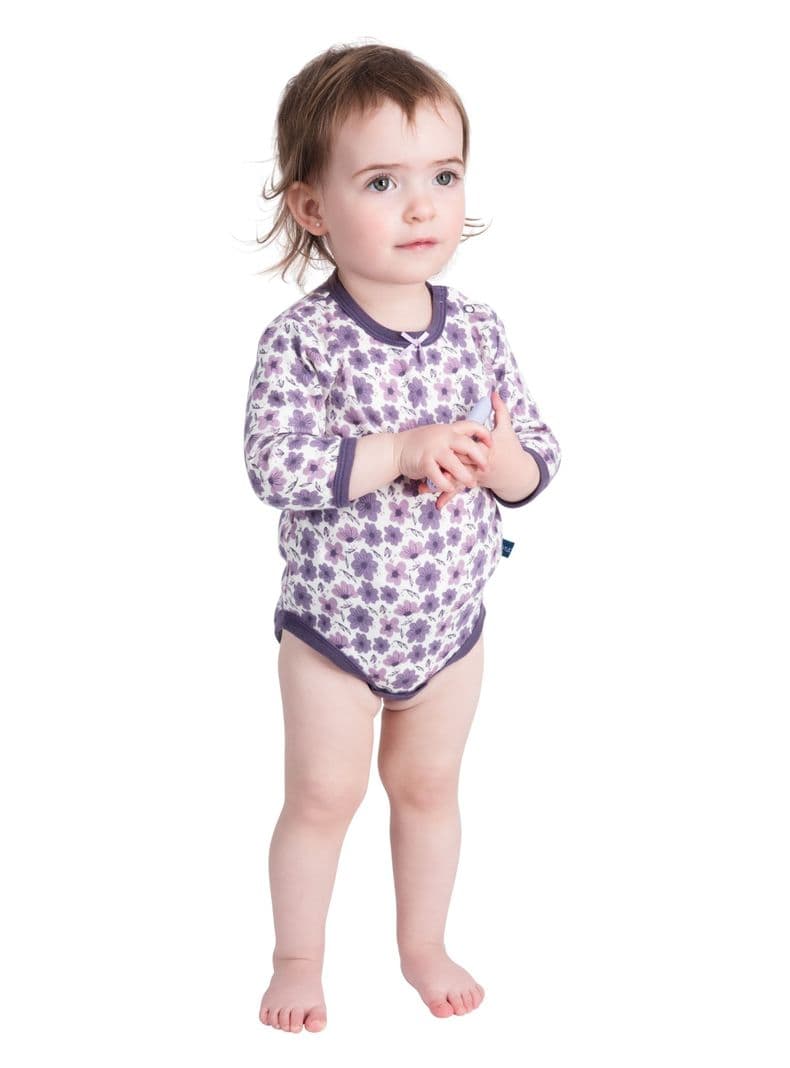 Body Manga larga pack 3 Algodon Motita Morado 6 A 9 Meses