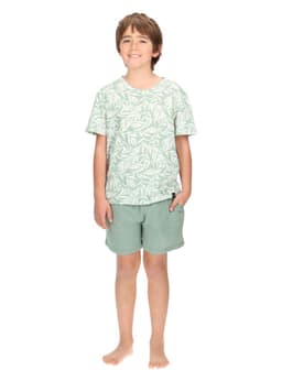 Pijama Corto Infantil-Juvenil Verde Mota 4