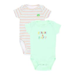 Body Manga Corta Pack 2 Nino Verde 6-9 meses