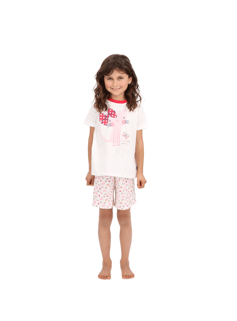 PIJAMA MANGA CORTA NINA MOTA Blanco 6