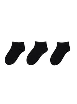 Calcetin Tobillo Bambu Pack 3 Escolar Negro 41/43