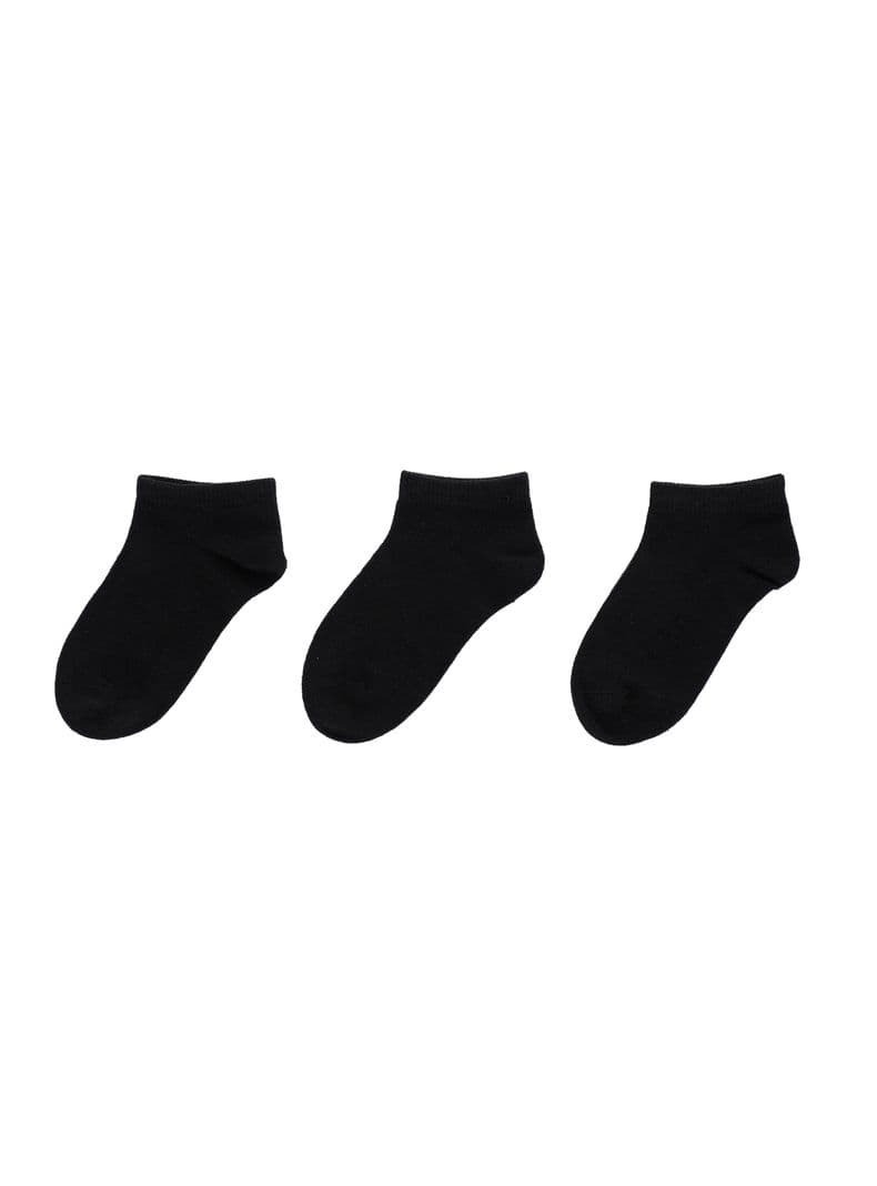 Calcetin Tobillo Bambu Pack 3 Escolar Negro 41/43