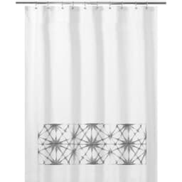 Cortina de Bano Shibori Gris Blanco