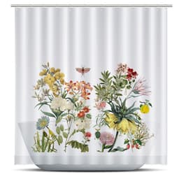 Cortina de Bano Velo Organza Botanica Blanco