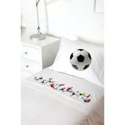 Juego de Sabanas 1 plaza Futbolistas Blanco