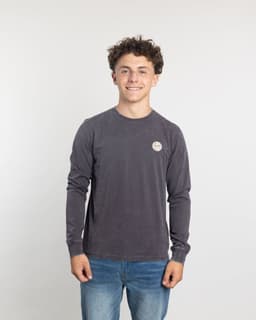 Polera manga larga juvenil con proceso y estampado Polemic Gris 16
