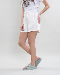 Short mujer tencel pretina elasticada Blanco Polemic XS