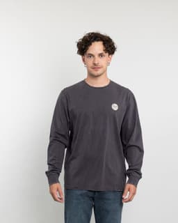 Polera manga larga hombre con proceso y estampado Polemic Gris L