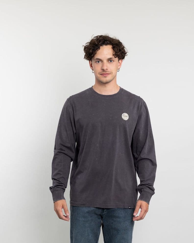 Polera manga larga hombre con proceso y estampado Polemic Gris XL